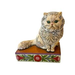 Jim Shore Heartwood Creek Victoria Persian White Cat 4013026 Figurine 2008 EUC
